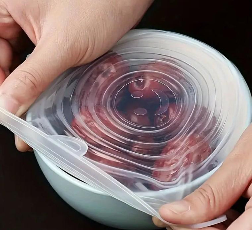 6Pc Reusable Silicone Stretch Lids – Fits Any Container, Bpa-Free, Eco-Friendly Food Covers