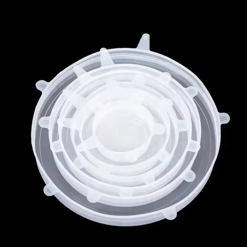 6Pc Reusable Silicone Stretch Lids – Fits Any Container, Bpa-Free, Eco-Friendly Food Covers