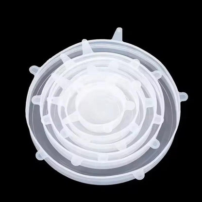 6Pc Reusable Silicone Stretch Lids – Fits Any Container, Bpa-Free, Eco-Friendly Food Covers